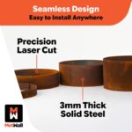 Mewall FormFlow 3mm Thick Solid Steel Circular Rusty Corten Steel Garden Rings Sold by Metal in Burleigh Heads Gold Coast Region