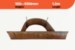 FormFlow 1.2m 100 500mm Wearthered Square Roll Your Own Edging