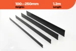 FormFlow Garden Edging 1.2m 100mm 250mm Black Powder Coated