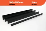 Metwall FormFlow 100 250mm Black Powder Coated Steel Garden Edging Kit Sold by Metal in Burleigh Heads Gold Coast Region