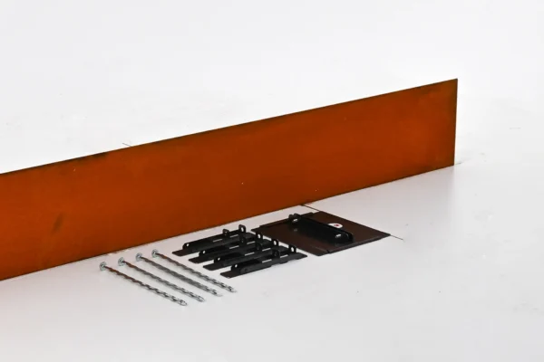 Metwall FormFlow 250mm Package Kit Radcor Cotren Rusty Weathering Steel Garden Edging Kit for Garden Beds and Paths Sold in Burleigh Heads Gold Coast Region