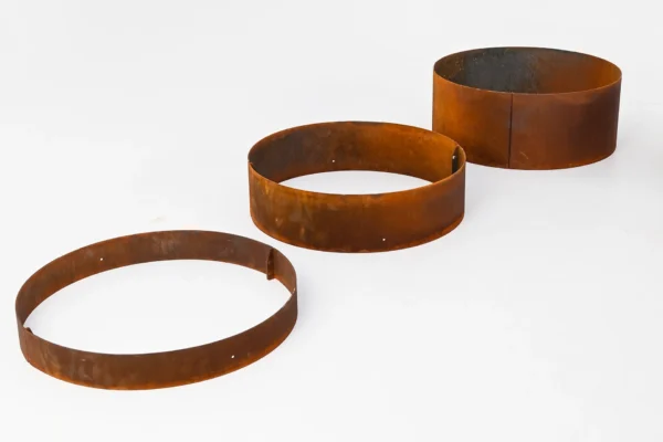 Mewall FormFlow Circular Rusty Corten Steel Garden 100mm 150mm and 200mm Rings