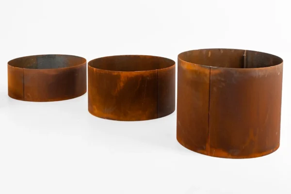 Mewall FormFlow Circular Rusty Corten Steel Garden 300mm 400mm and 600mm Rings