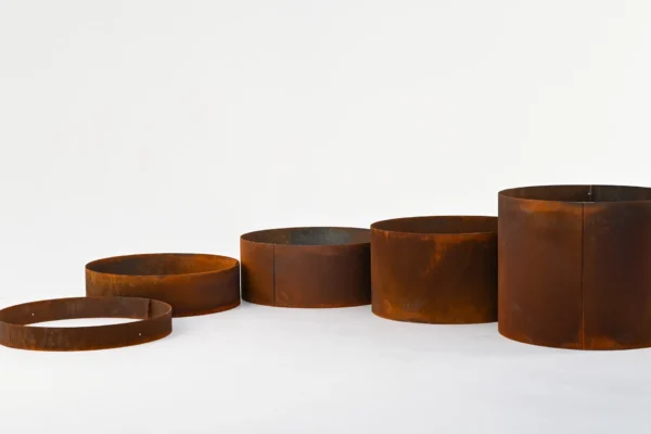 Mewall FormFlow Circular Rusty Corten Steel Garden Rings Range Sold by Metal in Burleigh Heads Gold Coast Region