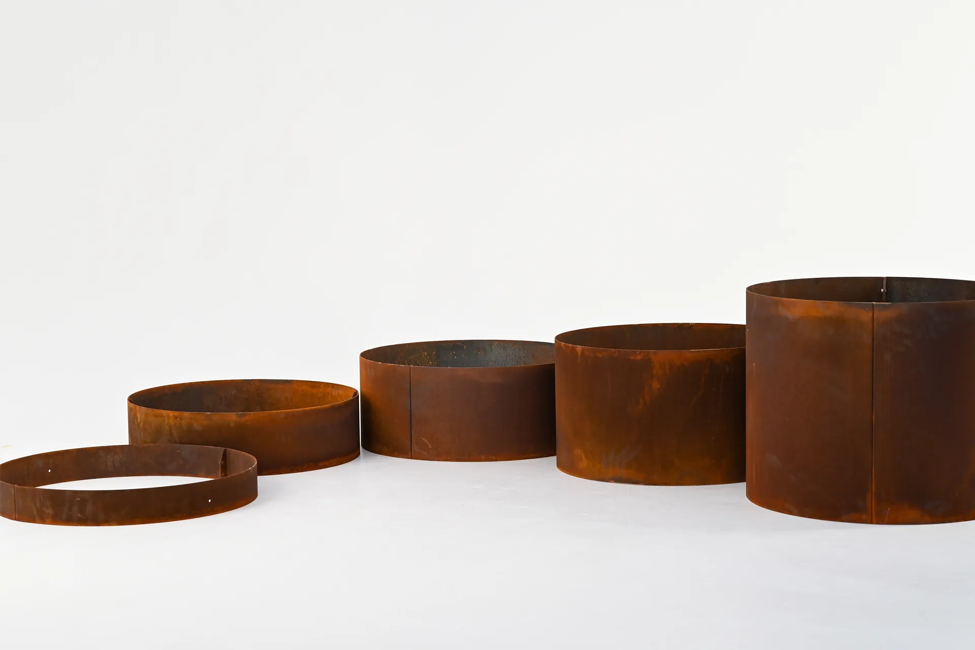 Mewall FormFlow Circular Rusty Corten Steel Garden Rings Range Sold by Metal in Burleigh Heads Gold Coast Region