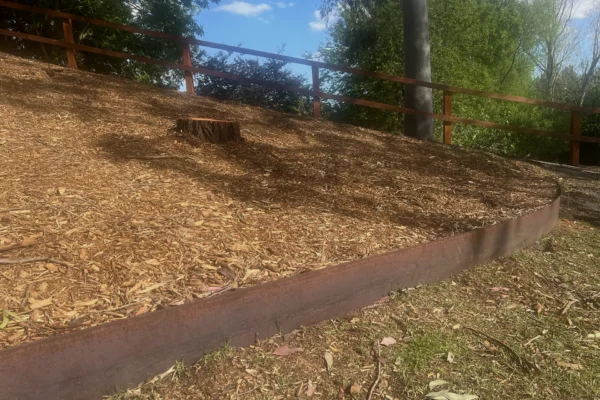 Corten Steel Garden Edging at Wilson Botanic Gardens in Berwick VIC