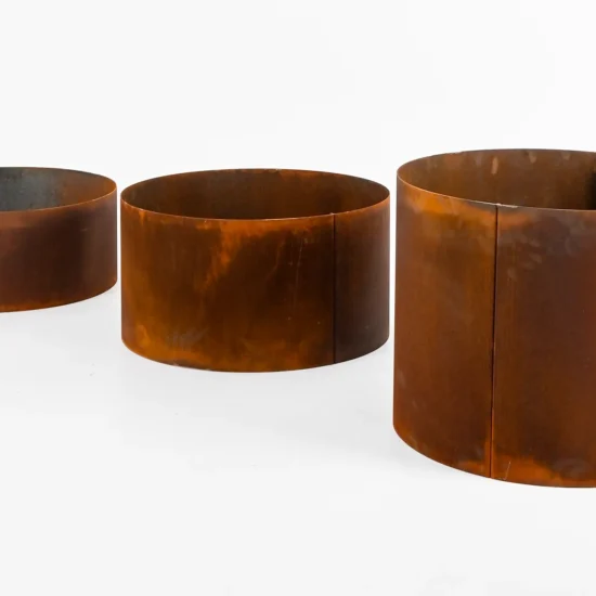Mewall FormFlow Circular Rusty Corten Steel Garden 300mm 400mm and 600mm Rings