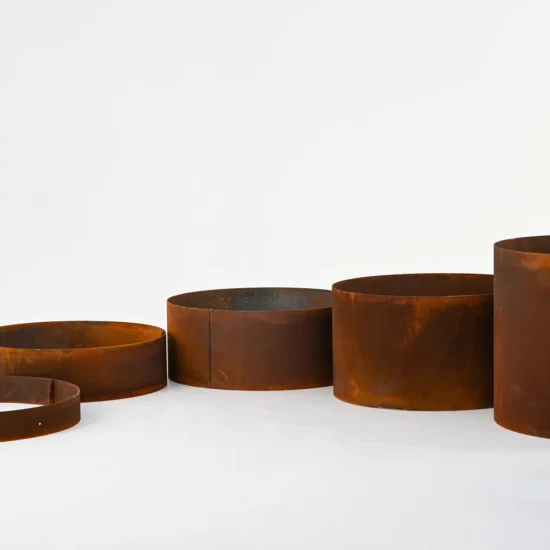 Mewall FormFlow Circular Rusty Corten Steel Garden Rings Range Sold by Metal in Burleigh Heads Gold Coast Region