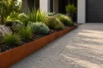 Metwall FormFlow 150mm Corten Steel Garden Edging For Driveways Sold in Burleigh Heads Gold Coast Region Installation Kit