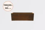 1500 x 450 x 500 PB1545 Corten Steel Planter Boxes for Sale in Burleigh Heads and Gold Coast Region by Metwall