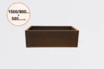1500 x 800 PB1580 Corten Steel Planter Boxes for Sale in Burleigh Heads and Gold Coast Region by Metwall