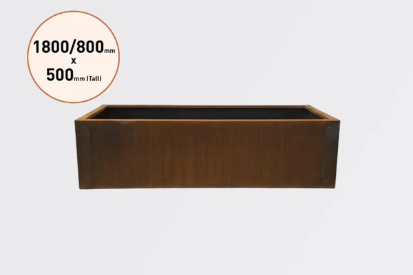 1800 x 800 PB1880 Corten Steel Planter Boxes for Sale in Burleigh Heads and Gold Coast Region by Metwall