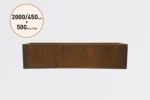 2000 x 450 x 500 PB2045 Corten Steel Planter Boxes for Sale in Burleigh Heads and Gold Coast Region by Metwall