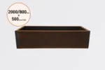 2000 x 800 PB2080 Corten Steel Planter Boxes for Sale in Burleigh Heads and Gold Coast Region by Metwall