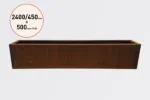 2400 x 450 x 500 PB2445 Corten Steel Planter Boxes for Sale in Burleigh Heads and Gold Coast Region by Metwall