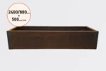 2400 x 800 PB2480 Corten Steel Planter Boxes for Sale in Burleigh Heads and Gold Coast Region by Metwall