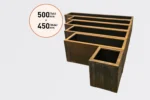 450mm Wide by 500mm Tall Range Corten Steel Planter Boxes for Sale in Burleigh Heads and Gold Coast Region by Metwall