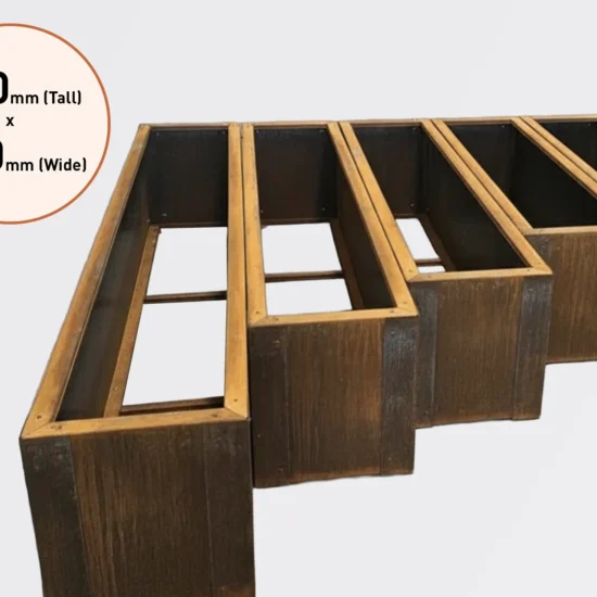 500mm Tall Corten Steel Inside Planter Boxes for Sale in Burleigh Heads and Gold Coast Region by Metwall