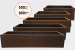 800mm Wide by 500mm Tall Range Corten Steel Planter Boxes for Sale in Burleigh Heads and Gold Coast Region by Metwall