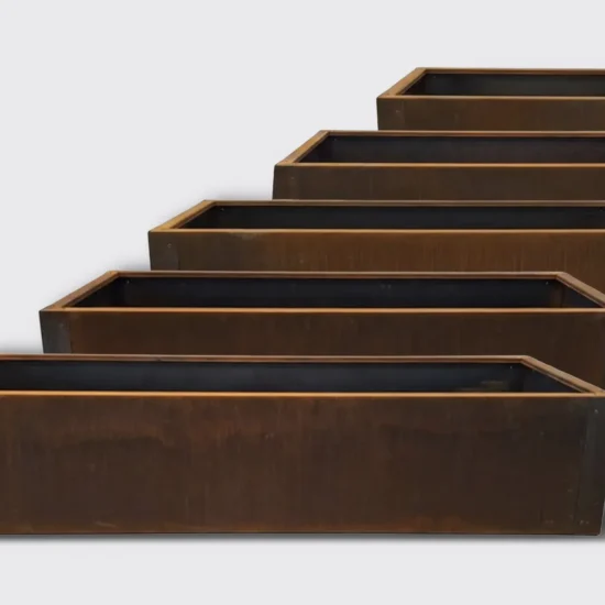 Metwall Corten Steel Planter Boxes sold in Gold Coast Region