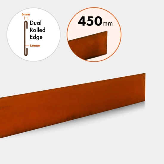 F24450 Edge Only Formflow Rusty 450mm