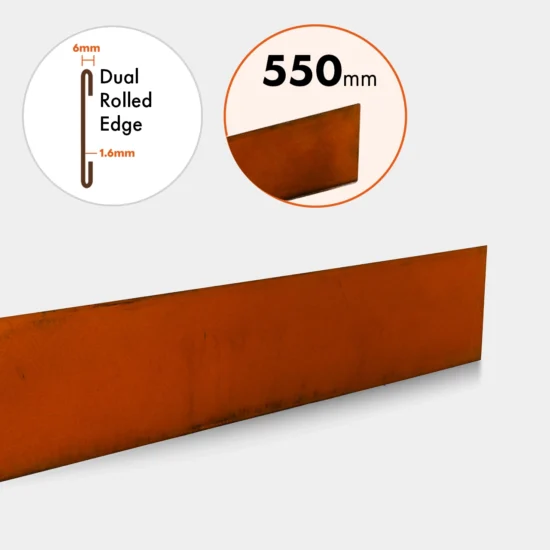 F24550 Edge Only Formflow Rusty 550mm