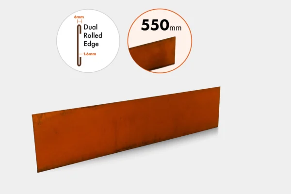 F24550 Edge Only Formflow Rusty 550mm