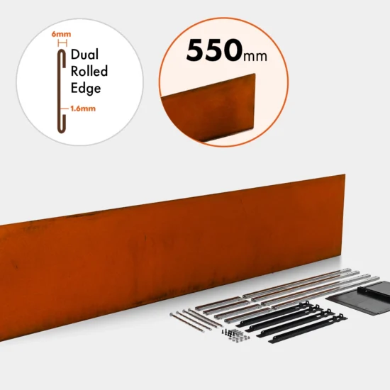 FP24550 Edge Only Formflow Rusty 550mm