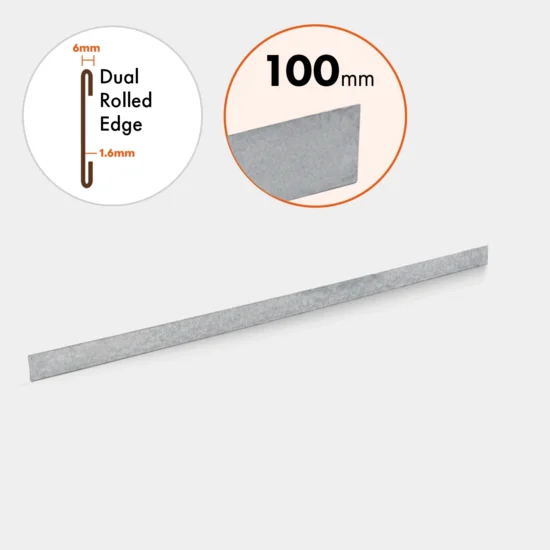 GAL24100 Galvanized 100mm Edge Only