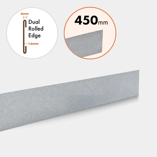 GAL24450 Galvanized 450mm Edge Only
