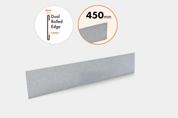 GAL24450 Galvanized 450mm Edge Only GAL24450 Galvanized 450mm Edge Only
