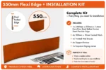Metwall FormFlow Flexi 550mm FXP24550 Corten Steel Flexible Garden Edging Installation+Package for Garden Beds and Paths Sold in Burleigh Heads Gold Coast Region
