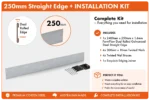 Metwall FormFlow Straight 250mm GP24250 Galvanised Steel Straight Garden Edging Installation Package for Garden Beds and Paths Sold in Burleigh Heads Gold Coast Region