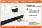 Metwall FormFlow Straight 250mm P24250 Black Powder Coated Steel Straight Garden Edging Installation Package for Garden Beds and Paths Sold in Burleigh Heads Gold Coast Region